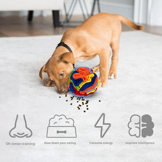 Pet Sniffing Toy Ball Molars Colorful Ball Training Puzzle