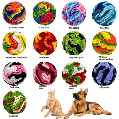 Pet Sniffing Toy Ball Molars Colorful Ball Training Puzzle